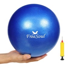 Small Pilates Ball with Pump 9 Inch Mini Yoga Ball for Stability Pilates Yoga...