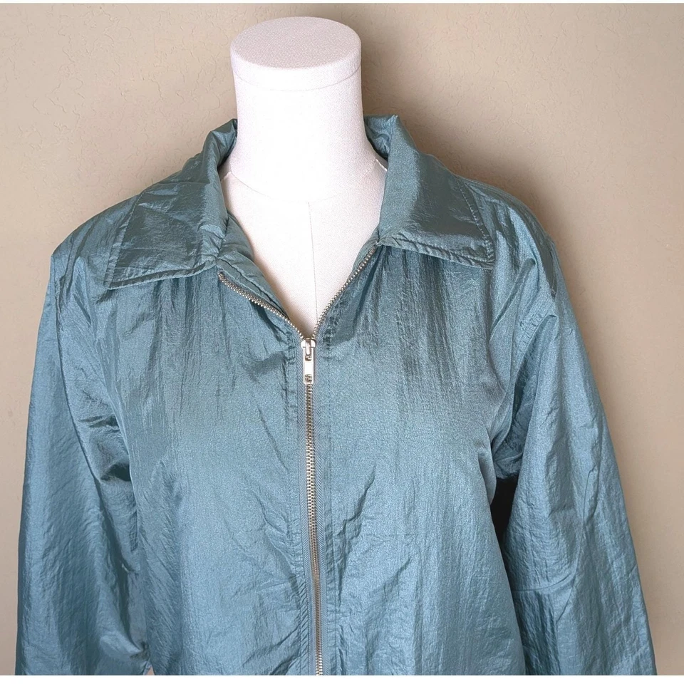 Chaqueta cortavientos forrada Blair Sherpa azul azulado talla M años 80 mamá niñas doradas Foto 2 de 4