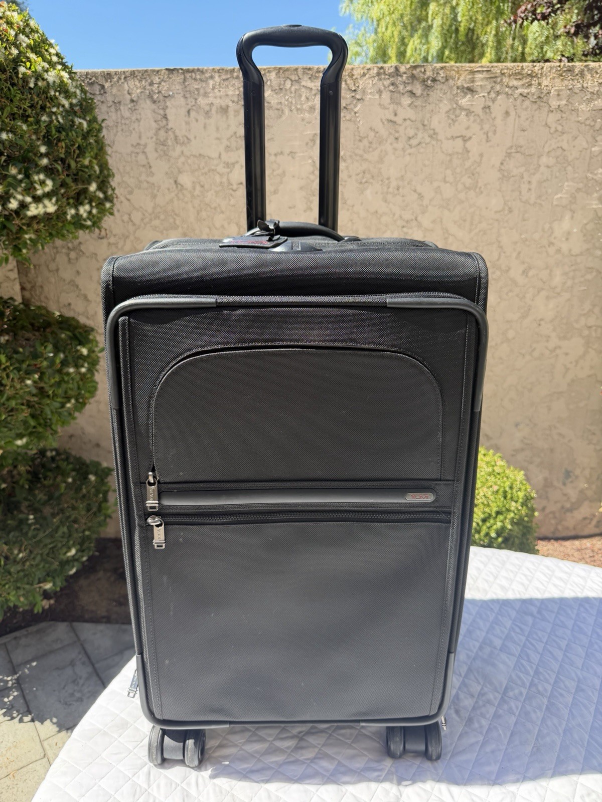 TUMI ALPHA 22065D4 27” EXPANDABLE 4-WHEEL SUITCASE SPINNER BLACK BALLISTIC NYLON