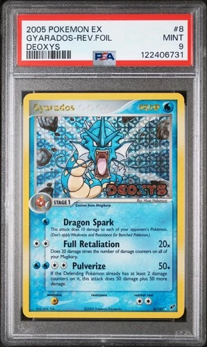 PSA 9 Reverse Holo Gyarados #8 Rare ex Deoxys 2005 Foil MINT