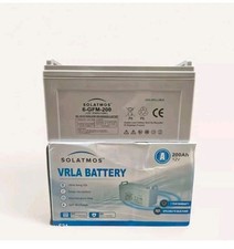 Batteria 200ah 12volt per kit fotovoltaico pannelli energia solare camper nautic