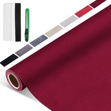 Suede Wrap Car Interior Burgundy 16x59 Inch Self Adhesive Fabric For Dashboards