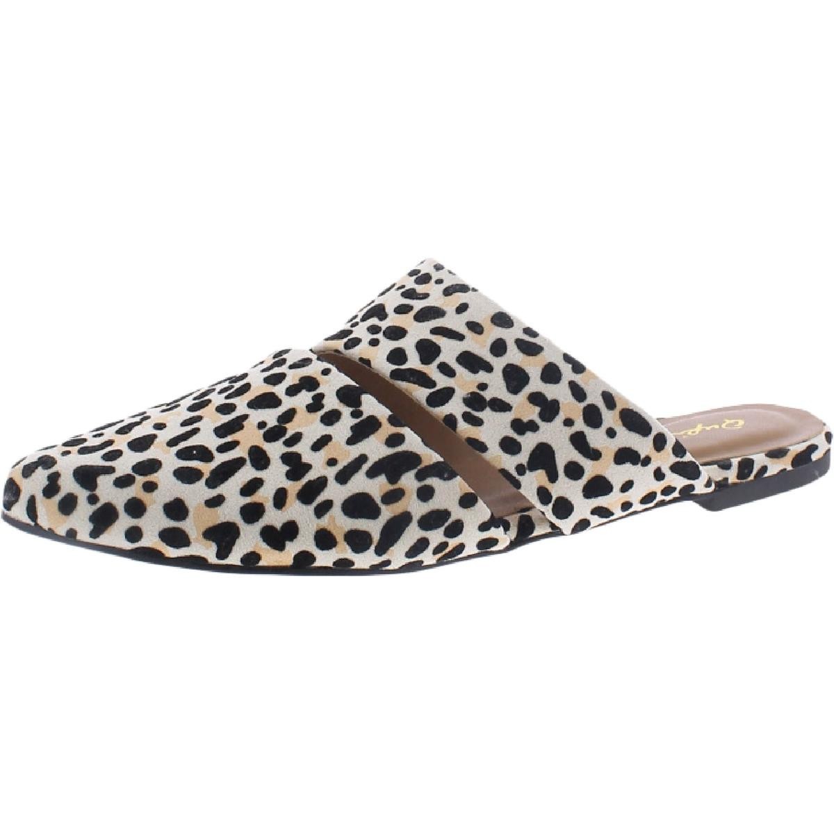 Женские шлепанцы Qupid с миндалевидным носком черного цвета и цвета слоновой кости l 55 Medium B M BHFO 1054 2690₽