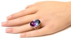 925 sterling silver Bi color pink blue tourmaline gemstone Lab Grown ring 11.1g — photo 7