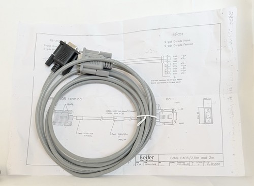 Beijer CAB5/2.5M Communication Cable PC to E-Terminal CAB525M