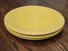 Set of 3 Yellow  Fiestaware Homer Laughlin ~10.5" Dinner Plates - See Pictures