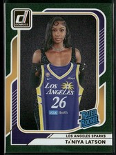 2026 Donruss WNBA Ta'Niya Latson #100 RC Rated Green Shimmer Sparks BB2264