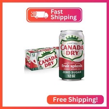Canada Dry Zero Sugar Cherry Gingerale Fruit Splash 12oz, Pack of 12
