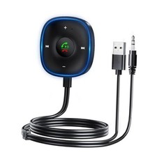 Bluetooth 5.3 Aux Car Adapter, Bluetooth Receiver for Car [Dual Black