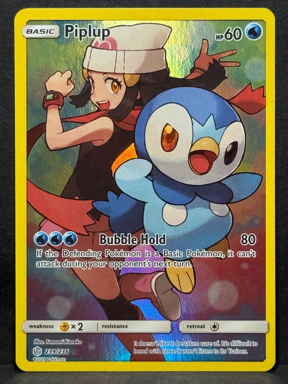 Piplup (Secret) 239/236 Sm-Cosmic Eclipse Holo NM