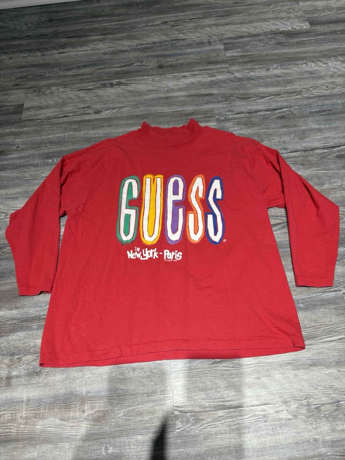 vintage 90s guess long sleeve shirt size large