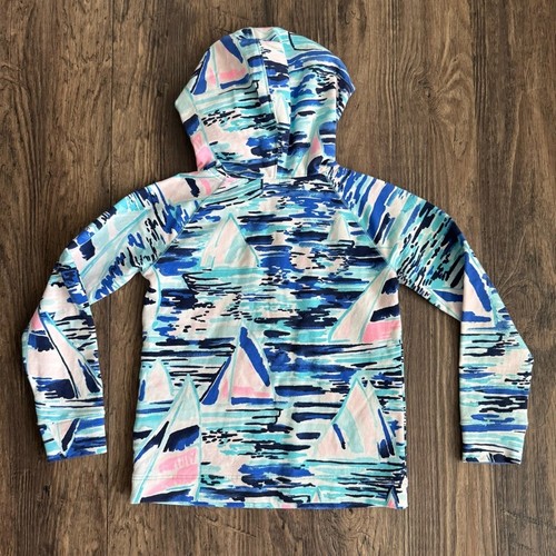 Lilly Pulitzer Little Hooded Skipper Popover in Pier Pressure Reduced Print S - Picture 5 of 7