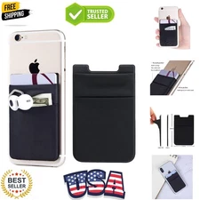 2Pack Adhesive Phone Pocket,Cell Phone Stick On Card Wallet Sleeve,Credit Car...