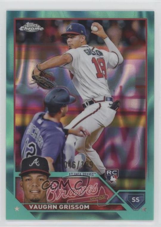 2023 Topps Chrome Aqua Lava Refractor 46/199 Vaughn Grissom #48 11ff