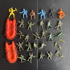 Little Green Army Men Action Figures Toy Soldiers Marx Lido BMC Knights Ninja