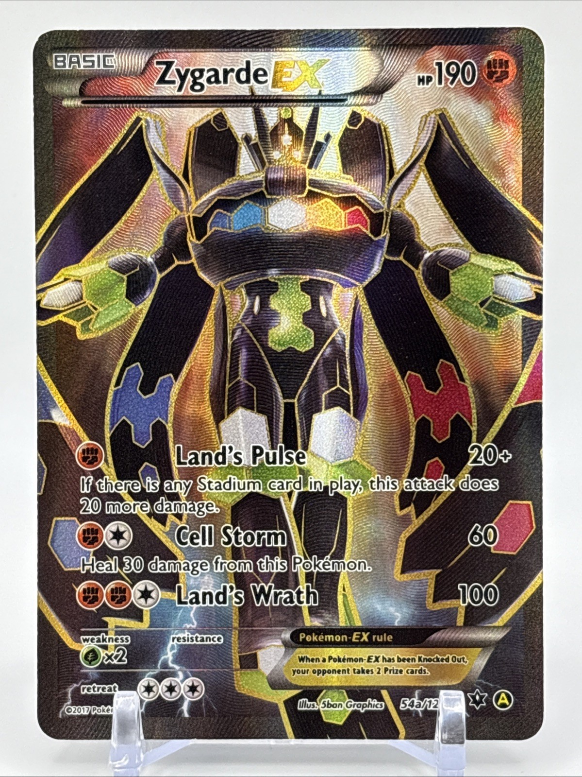 Pokemon TCG Zygarde EX 54a/124 XY Fates Collide Full Art Ultra Rare