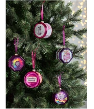 Christmas Bauble Glass Quality Street Tin Tree Decor  - 1970 1980 1990 2000 2025