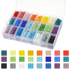 2.31 LB/1100 Pcs Glass Mosaic Tiles Bulk, 24 Colors Clear Mosaic Tile for Cra...