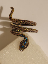 Blue Spotted Snake / Python Ring Size 7.5