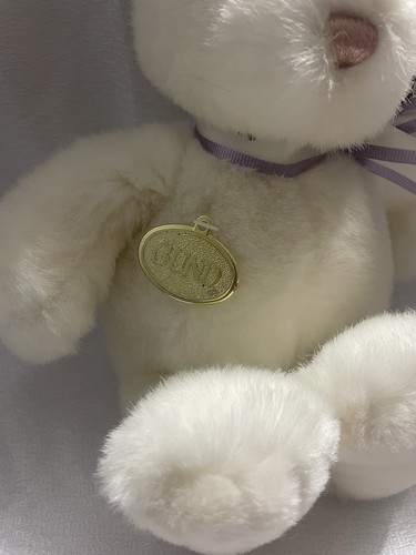 Gund Vintage 1991 Snugbunny White Bunny Rabbit Valentine #3514 Tags Ribbon 10" - Picture 3 of 11
