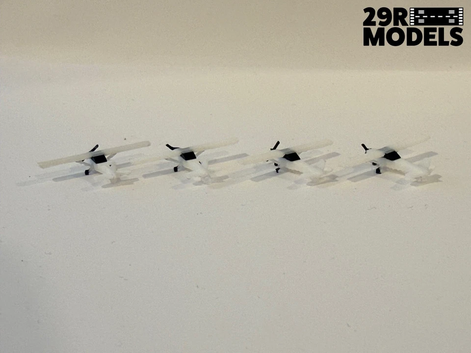 1/400 Scale Cessna 172 Skyhawk 3D Printed Airplane Model (4-PACK) - Image 3 of 4