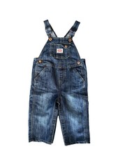 Levi s Unisex Overalls Denim Blue Jean Bibs Snap Legs Pockets 24 Months