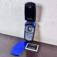 Samsung SGH-A167 - Blue and Black  AT T  Rare Cellular Flip Phone UNTESTED