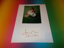 Jane Birkin Je t'aime  signiert signed Autogramm auf Briefkarte + Bild in person