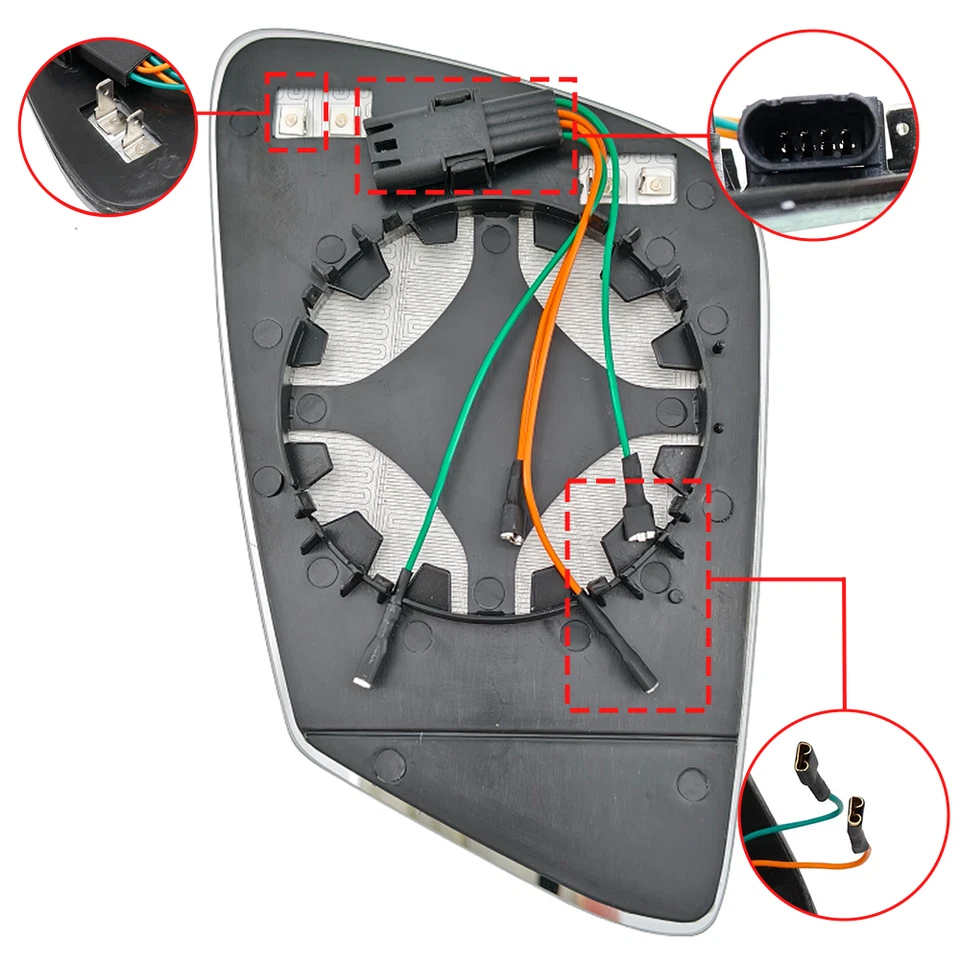 Passenger Right Side Mirror Glass Heated For BMW F10 528i 550i 535i xDrive 10-16 - Imagem 3 de 4