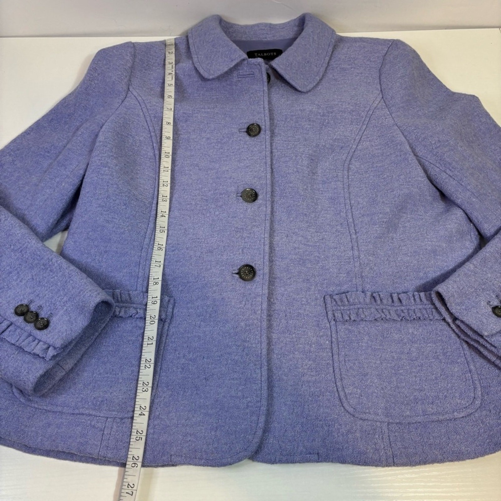 Talbots Lavender Structured Blazer Tailored Jacke… - image 3