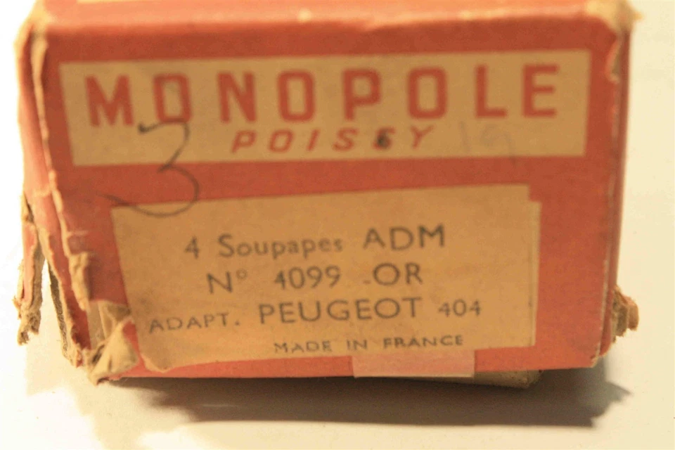 Válvulas de admissão (3) para PEUGEOT 404 1960-1964 NOS 3 peças - Imagem 3 de 4