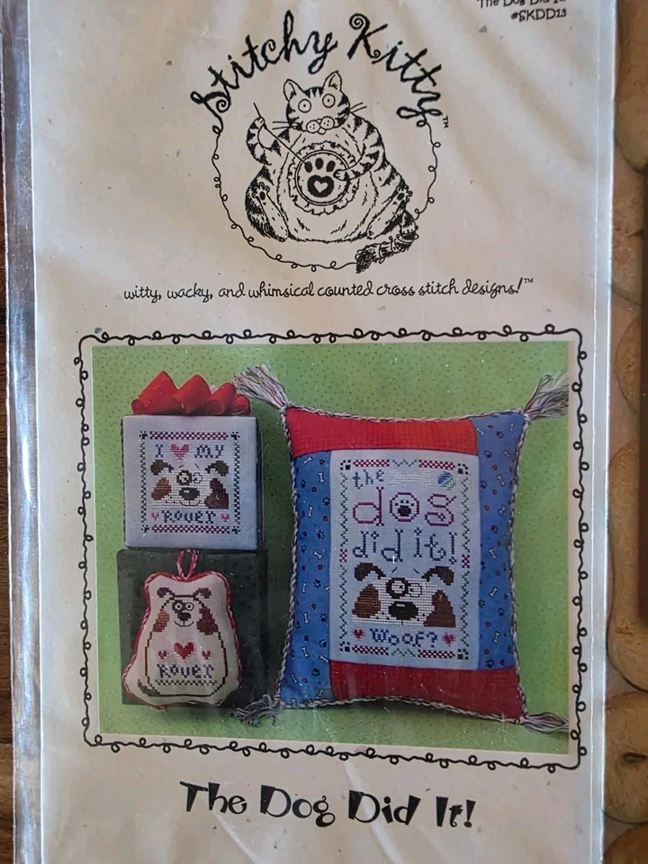 4 Dogs Cross Stitch Charts Lizzie Kate & Stitchy Kitty - Image 2 of 4