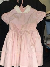 VINTAGE 1950  s YOUNG LAND PINK BABY DRESS 18  S/H 12  P/P