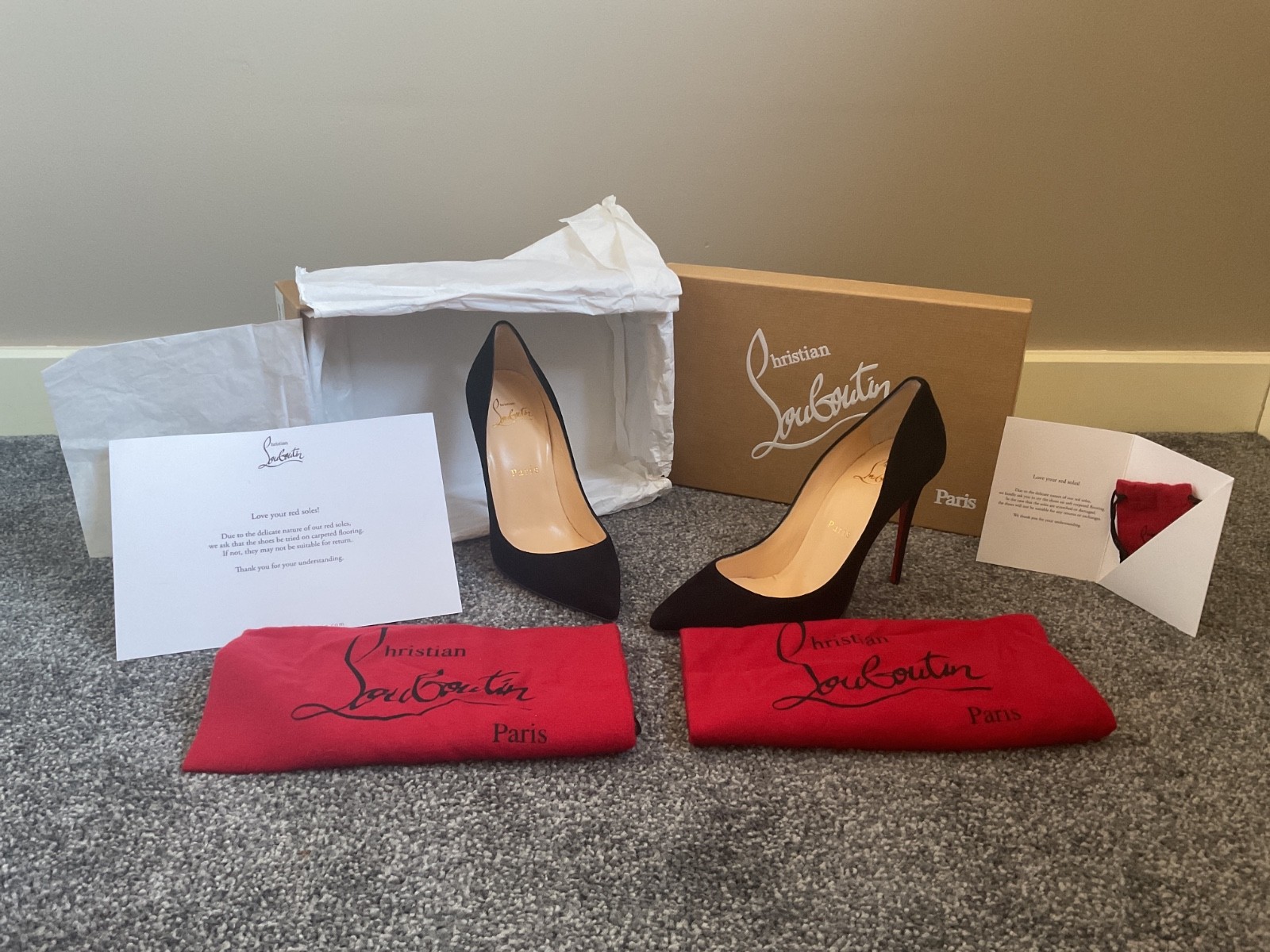 Christian Louboutin Pigalle Follies 100mm Black Suede
