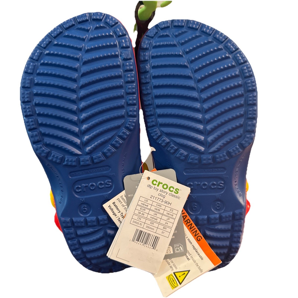 Disney Parks Toy Story Crocs Pizza Planet Light Up Size M6 W8 As Is Disney Parks 2024 Crocs Pizza Planet Toy Story Off  main image 3