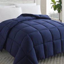 Navy Blue California King Blanket Lightweight Warm Comforter 104X96 Inch
