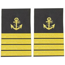 BuyStripes Captain Uniform Shoulder Board Epaulets Gold Anchor  Four Bars