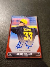 2024 Pulse Baseball-Adam Mazur Red Auto #'D 26/99 San Diego Padres