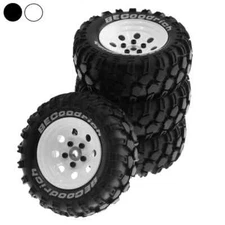 4pcs 93mm Metal 1.9" Beadlock Wheel Rim Rubber Tire Set for 1/10 RC Crawler Car