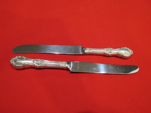 Sterling Silver Wild Rose by International Dinner Knives 2 each NM