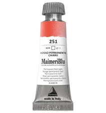 MaimeriBlu Superior Watercolor Paint 12ml-Permanent Red Light (Pack of 1)