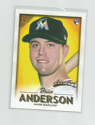 BRIAN ANDERSON (Miami Marlins) 2018 TOPPS GALLERY ROOKIE ARTIST PROOF CARD #53