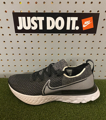 Nike React Infinity Run Flyknit 2 Black White Running Womens 11.5 / Men's 10 NEW