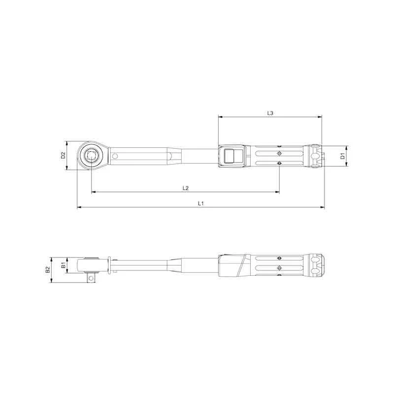 Chiave Dinamometrica 3/8 Professionale 12-60Nm - WÜRTH 0714720060 - Immagine 2 di 4