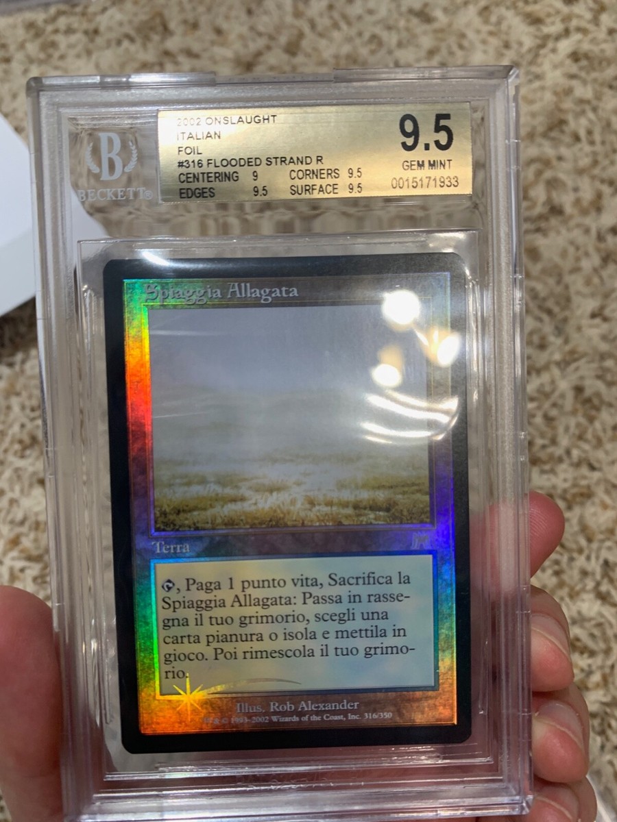 Flooded Strand Onslaught Foil Italian Fetch Land BGS 9.5 Gem