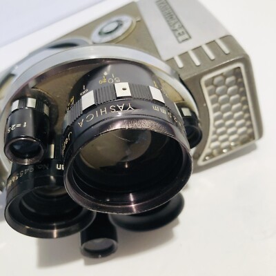 Yashica 8-E III 8mm Cine Film Camera 3 Lens Turret Pistol Grip