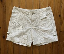 Vintage 2000s Kids Girls Limited Too LTD White Carpenter Shorts Size 12
