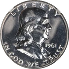 1961 Franklin Half Dollar Proof NGC PF67 Blazing White Gem Superb Eye Appeal