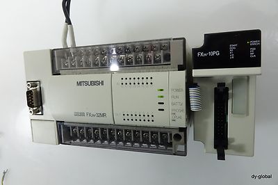 MELSEC FX2n-32MR-ES/UL FX2n-10PG Used MITSUBISHI PLC W/terminal