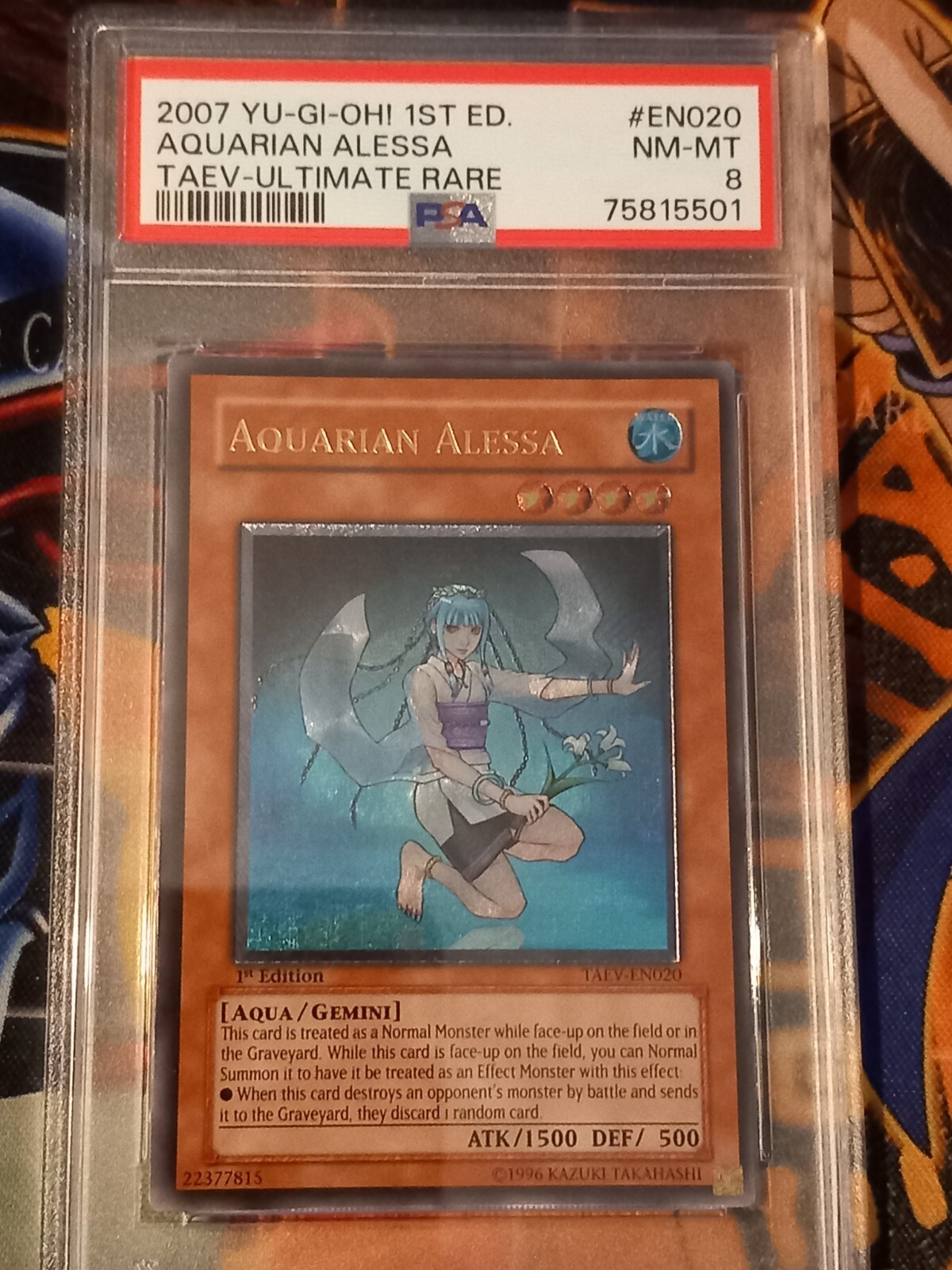 Yugioh PSA 8 Aquarian Alessa Ultimate Rare 1st Edition 2007 TAEV-EN020